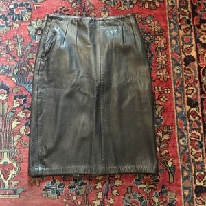 Leather Pencil Skirt